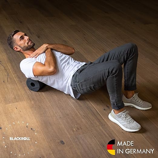 BLACKROLL - Standard Foam Roller - Myofascial Trigger Point Release, Back Massage, Perfect for Yoga, Home Workouts, Muscle Recovery, Black