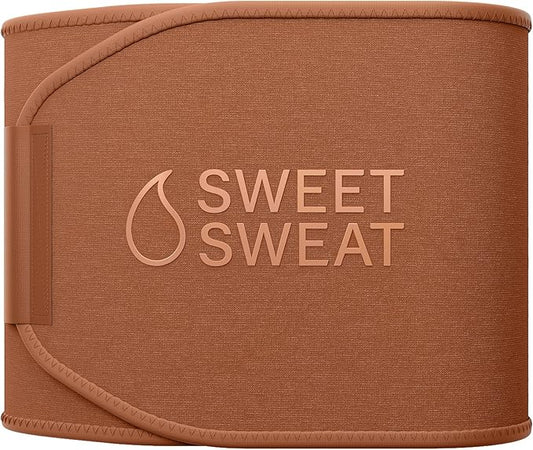 Sweet Sweat Waist Trimmer Toned Series - Premium Sweat Enhancing Fitness Belt for Women & Men - 5 Adjustable Sizes