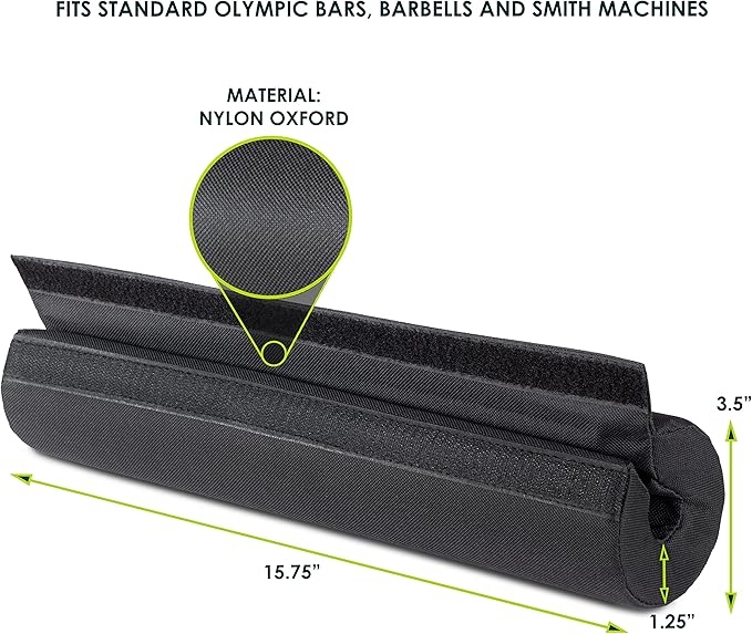 ProsourceFit Weight Lifting Barbell Pad, Thick Protective Padding for Neck & Shoulders for Squats, Hip Thrusts, Lunges