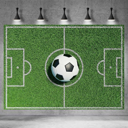Football Background Green Grass Field Photography Backdrop Sports Game Party Birthday Party Backgrounds Football Court Sports Stadium Boys Children Adult Portraits Photo Studio Props 9x6ft