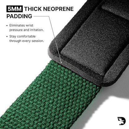 DMoose Fitness Lifting Straps 24" (Pair) - 5mm Padded Durable Wrist Straps for Weightlifting & Powerlifting - Cotton Lifting Strap with Silicone Grip for Men & Women - Deadlift Strap for Gym Workout