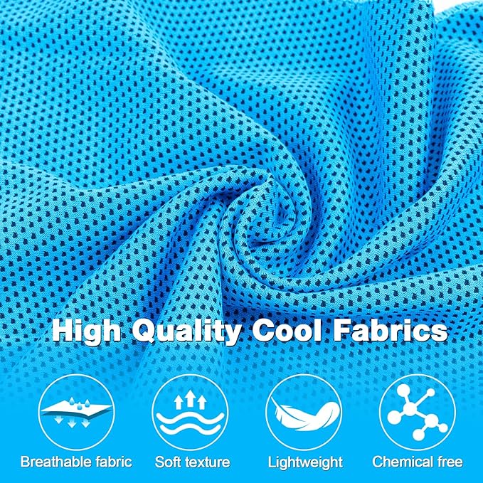 MENOLY 30 Packs Cooling Towels Bulk Gym Cooling Towels for Neck and Face Sweat Workout Cooling Neck Rags for Sports Yoga Soft Microfiber Breathable Rags for Hiking Running Fitness-Multicolor