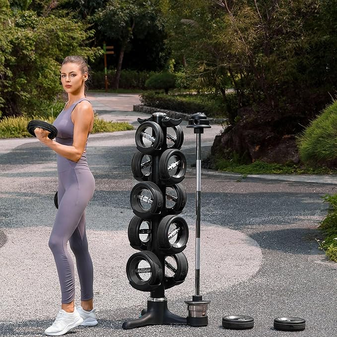 Dumbbell Weight Plates –Dual Purpose Ergonomic Fitness Equipment, Multifunctional Design for Strength Training, Full Body Workouts and Home Gym