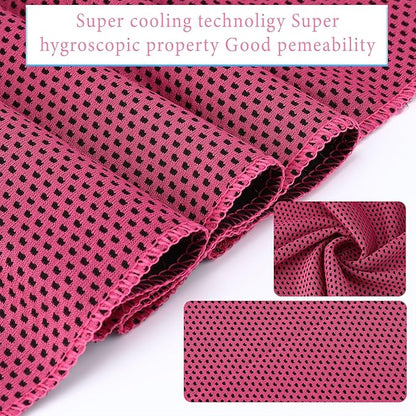 Honoson 10 Pack Cooling Towels Bulk - 47"x12" Soft Breathable Ice Towels for Neck & Face, Portable Chilly Rags Microfiber Sweat Rags for Yoga, Sports, Gym, Workout & Fitness(Rose Red)
