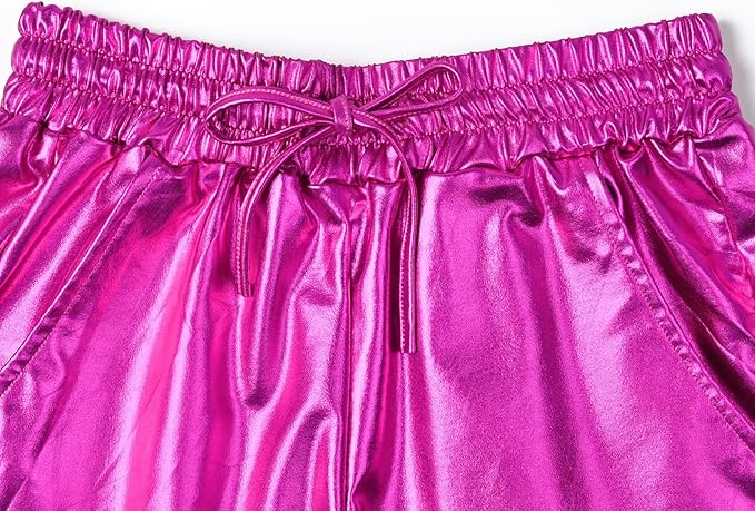Perfashion Women's Metallic Shorts Summer Sparkly Hot Outfit Shiny Short Pants