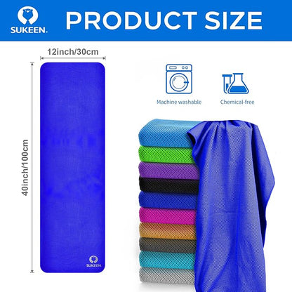 Sukeen Cooling Towel for Neck and Face (40"x12"), Microfiber Bulk Cooling Towels for Athletes Cooling Neck Wraps Instant Cooling Towels for Yoga,Gym,Golf,Running,Fitness and Workout