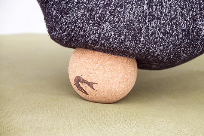 Aquanimous 4" Large Cork Massage Ball Natural Firm Ultra-Light Eco-Friendly Hips, Shoulders, Chest Large Massage Ball