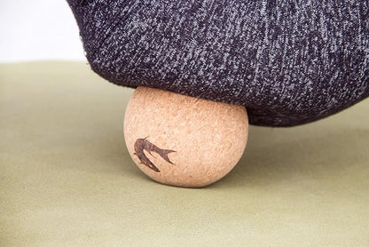 Aquanimous 4" Large Cork Massage Ball Natural Firm Ultra-Light Eco-Friendly Hips, Shoulders, Chest Large Massage Ball