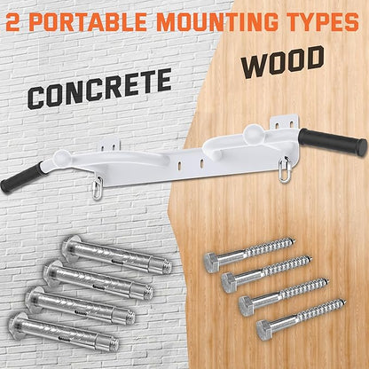 Wall Mounted Pull Up Bar - Heavy Duty Chin Up Bar, Pull-Up Bar for Garage, Joist, Wall Mount - Multifunctional Fitness Bar, Supports up to 600 Lbs
