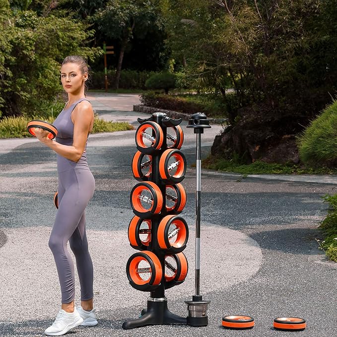 Dumbbell Weight Plates –Dual Purpose Ergonomic Fitness Equipment, Multifunctional Design for Strength Training, Full Body Workouts and Home Gym