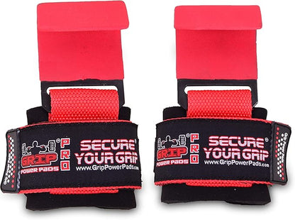 Weight Lifting Rod Hooks Heavy Duty Wrist Wraps Power Weight Lifting Training Gym Grips Straps Set of 2