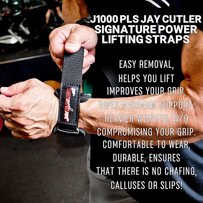 Schiek Sports Model J1000PLS Jay Cutler Signature Power Lifting Wrist Straps