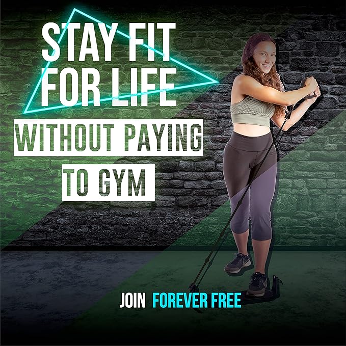 Portable Exercise Equipment for Home Workouts with Best Workout Accessories for Exercise & Fitness Home Gyms- Board,Bar,Resistance Bands Full Body Workout Machine & more at Home Gym Equipment Machines