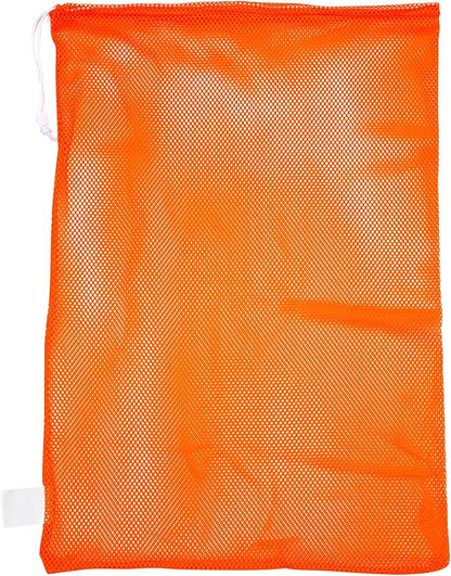 Champion Sports Mesh Equipment Bag – Heavy-Duty Nylon Drawstring Bag with Lock & ID Tag, Breathable Storage Sack for Balls, Swim Gear, Laundry & Toys, Multiple Sizes & Colors