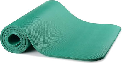 Fitvids Yoga Mat, 1/2-Inch Extra Thick High Density Exercise Mat, Anti-Tear Exercise Yoga Mat with Carrying Strap, Suitable for Various Yoga Exercises