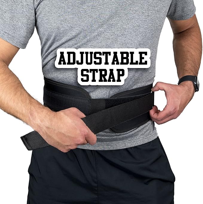 Crown Sporting Goods Neoprene Weight Lifting Belt – Strength Training Fitness Equipment, Great for Squatting, Deadlifts, & Power Lifting with Adjustable Strap