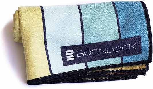 Boondock Co | Premium Microfiber Hand Towel | for Gym, Yoga, Travel, Workout, Backpacking, Beach — Highly Absorbent Quick Dry and Sand Free Fabric (Prism)