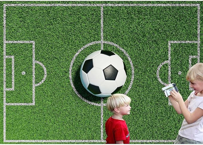 Football Background Green Grass Field Photography Backdrop Sports Game Party Birthday Party Backgrounds Football Court Sports Stadium Boys Children Adult Portraits Studio Props 20x10ft