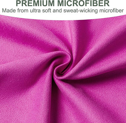 Camping Towel,2 Pack Microfiber Travel Sports Towel,Quick Dry-Super Absorbent-Ultra Compact-Ultra Soft-Lightweight.Suitable for Gym,Yoga,Trip,Beach,Shower,Backpacking,Pool(Deep Purple)