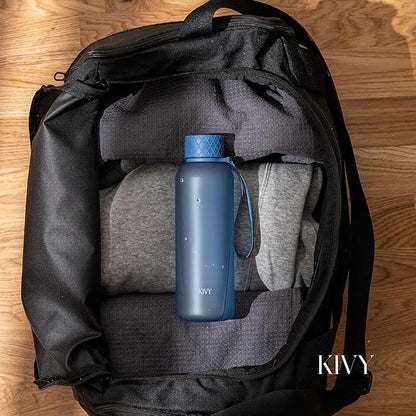 KIVY Slim Water Bottle 22oz [Lightweight & Shatterproof] - Reusable Tritan Water Bottle - Leak Proof Bottle for Women & Men - Water bottle no straw - Dishwasher Safe - BPA Free - Blue
