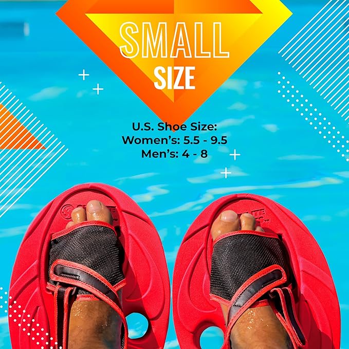 Sunlite Sports Aqua Trainer 2-in-1 Resistance Hand and Feet Paddle, Water Aerobics Set for Pool, Adult Aquatic Exercise for Aqua Workout, Low Impact Upper Lower Body Workouts