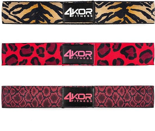 4KOR Fitness Resistance Loop Band Set, Perfect for Crossfit, Yoga, Physical Therapy, and Booty Building