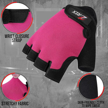 ZRIX Well Vented Weight Lifting Gym Workout Gloves with Wrist Wrap Support for Men & Women & Adult, Full Palm Protection, Training, Fitness, Hanging, Pull ups, Cycling & Hand Grip Gloves