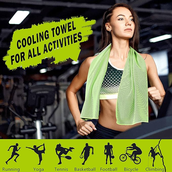 Zollen 4/6 Pack Cooling Towel(40"x12"), Ice Towel, Workout Towel, Soft Breathable Chilly Towel, Microfiber Towel for Yoga, Sport, Running, Gym, Camping, Fitness,Hike & More Activities