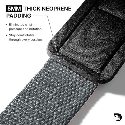 DMoose Fitness Lifting Straps 24" (Pair) - 5mm Padded Durable Wrist Straps for Weightlifting & Powerlifting - Cotton Lifting Strap with Silicone Grip for Men & Women - Deadlift Strap for Gym Workout