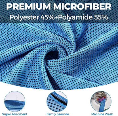 Cooling Towels for Neck and Face - Soft Breathable Chilly Towel, Sweat Wraps, Cool Rags Quick Dry Towel for Hot Weather, Workout, Sports, Yoga, Gym, Hiking, Running, Trips, Golf