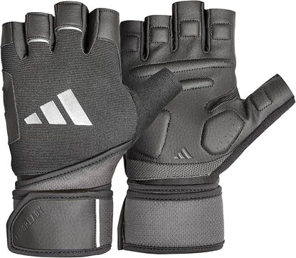 Adidas Wrist Wrap Training & Weightlifting Gloves, Fingerless Workout Gloves