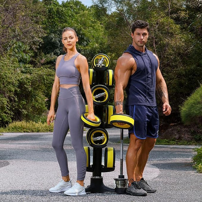 Dumbbell Weight Plates –Dual Purpose Ergonomic Fitness Equipment, Multifunctional Design for Strength Training, Full Body Workouts and Home Gym