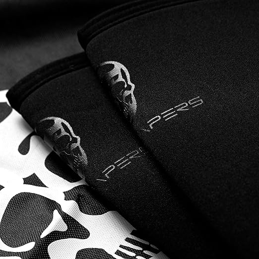 Gymreapers Knee Sleeves (1 Pair) w/Gym Bag - IPF Approved - Knee Compression Sleeve Support for Squats, Weightlifting & Powerlifting - 7MM Neoprene Sleeves - 1 Year Warranty (Black/Black, XX-Large)