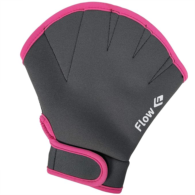 Flow Swimming Resistance Gloves - Webbed Gloves for Water Aerobics, Aquatic Fitness, and Swim Training