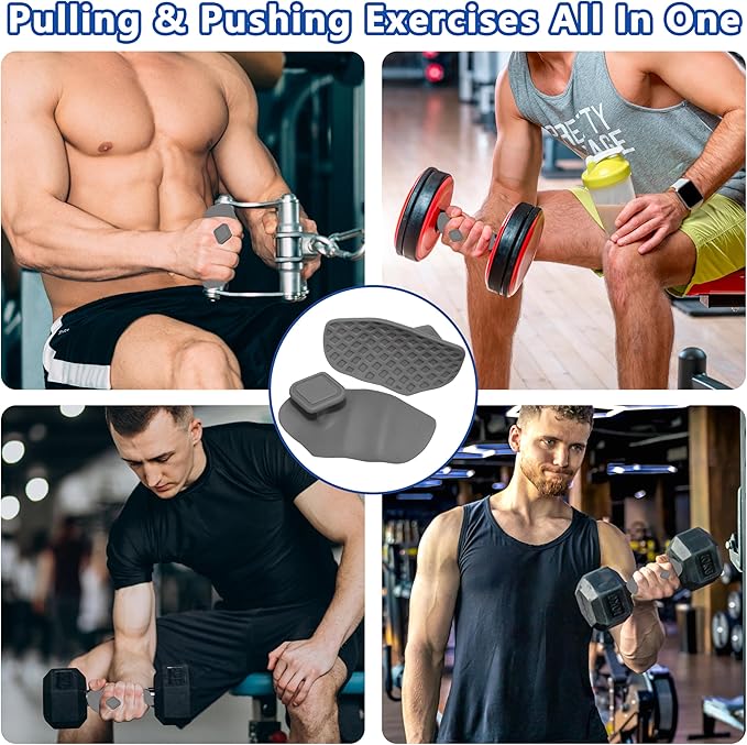 Silicone Gym Grips for Weight Lifting,Workout Gloves for Women Men Alternative,Anti Slip Gym Workout Grip,Rubber Gym Hand Grips-Weightlifting Grips Pad for Barbell,Pull Up,Ryptfit,Training