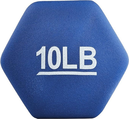 Amazon Basics Neoprene Dumbbell Hand Weights for Exercise and Muscle Toning