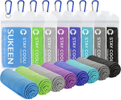 Sukeen Cooling Towel (40"x12") Bulk Ice Towel,Soft Breathable Chilly Towel,Microfiber Towel for Yoga,Sport,Running,Gym,Workout,Camping,Fitness,Workout & More Activities