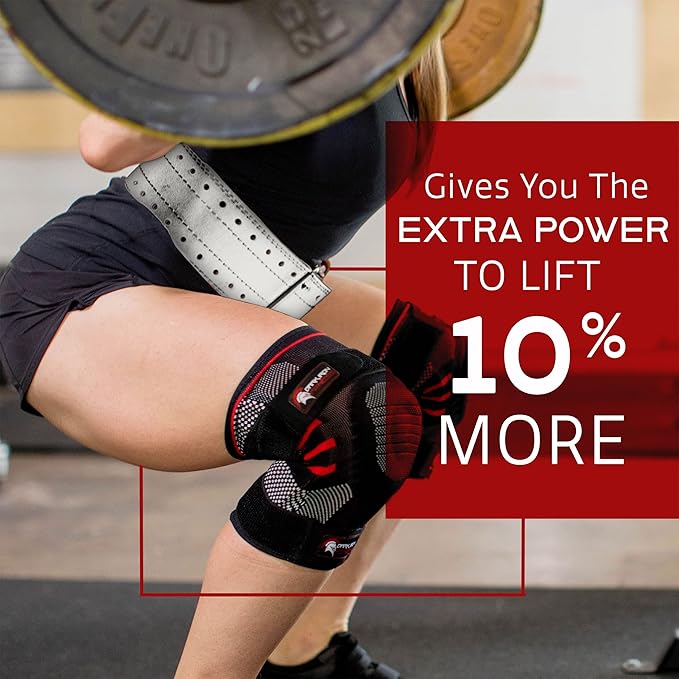 Dark Iron Fitness Genuine Leather Weightlifting Belt, 4 Inch Wide for Men Women with Double Prong Buckle Reinforced Stitching, Powerlifting Deadlift Squat Training Core Support Gym Strength Workout