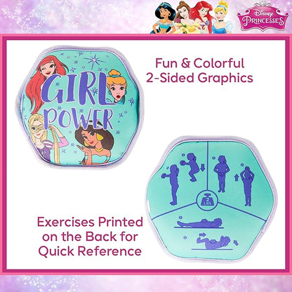 Disney Princess 2-Pound Sandbag Kettlebell Weight for Kids, Exercise Fitness Conditioning and Training, Teal, 2 Lb