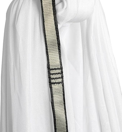 Kojem Aerial Silk Fabric Yoga Swing Kit For Fitness Yoga Inversions Flexibility Core Strength Dance White Nylon Fabric 6.6/13.1 Yards