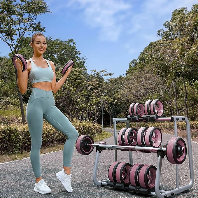Dumbbell Weight Plates –Dual Purpose Ergonomic Fitness Equipment, Multifunctional Design for Strength Training, Full Body Workouts and Home Gym