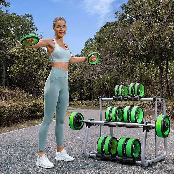 Dumbbell Weight Plates –Dual Purpose Ergonomic Fitness Equipment, Multifunctional Design for Strength Training, Full Body Workouts and Home Gym