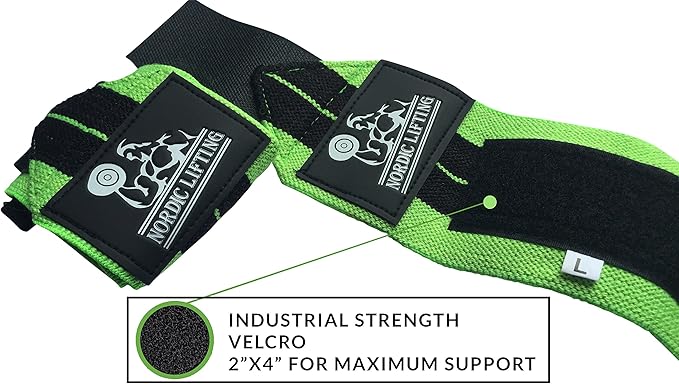 Nordic Lifting Wrist Wraps (2 Pairs) – Lifting Wrist Wraps with Thumb Loop for Weightlifting, Powerlifting & CrossFit – Durable Wrist Support Straps for Men & Women – Gym Essentials for Heavy Lifts