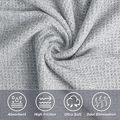 Hot Yoga Towel,Microfiber Yoga Mat Towels Non Slip for Hot Yoga Absorbent Microfiber Sweat Anti-Slip Cover,Bikram,Pilates,Exercise,Fitness 24 inch X 72 inch Grey 2 Pack