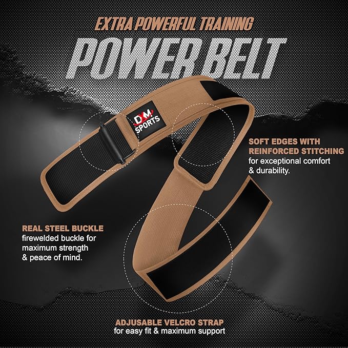 DXM SPORTS Self-Locking Weight Lifting Belt - Men Women Gym Fitness Strength Training, Bodybuilding Powerlifting Weightlifting Workout, Deadlift Squat, Pro Exercise Belt