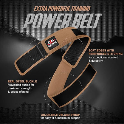 DXM SPORTS Self-Locking Weight Lifting Belt - Men Women Gym Fitness Strength Training, Bodybuilding Powerlifting Weightlifting Workout, Deadlift Squat, Pro Exercise Belt