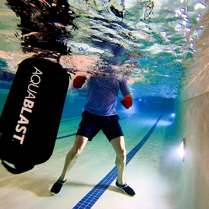 Portable Fitness and Punching Bag for Pools & Swim Spas | Full-Body, Low-Impact Water Resistance Workout | Quick 30-Second Set-Up | Compact & Travel-Friendly