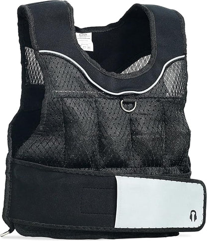 CAP Barbell Adjustable Weighted Vest | 20-150 lbs | Heavy-Duty Workout Vest with Removable Iron Weights for Strength Training, Cardio, Running, and Calisthenics