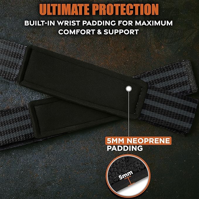 Iron Infidel Weight Lifting Straps - Wrist Straps for Weight Lifting, Deadlifting, Exercise, Crossfit, Strength Training, Olympic Lifts - Gym Straps for Grip Strength on Bar