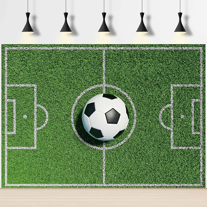 Football Soccer Green Field Backdrop Football Field Soccer Ball Green Grass Stadium Photography Background Soccers Ball On Footballs Fields Backdrops Props Decorations Banner Backgrounds 20x10ft